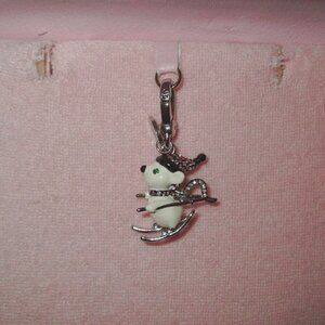 Juicy Couture Limited Edition Ski Mouse Charm For Bracelet Swarovski Crystals